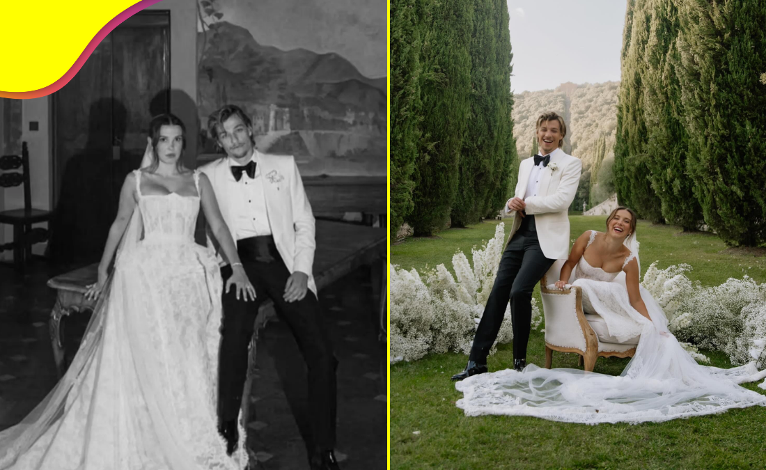 ¡Vivan los novios! Millie Bobby Brown ya es papa casada.