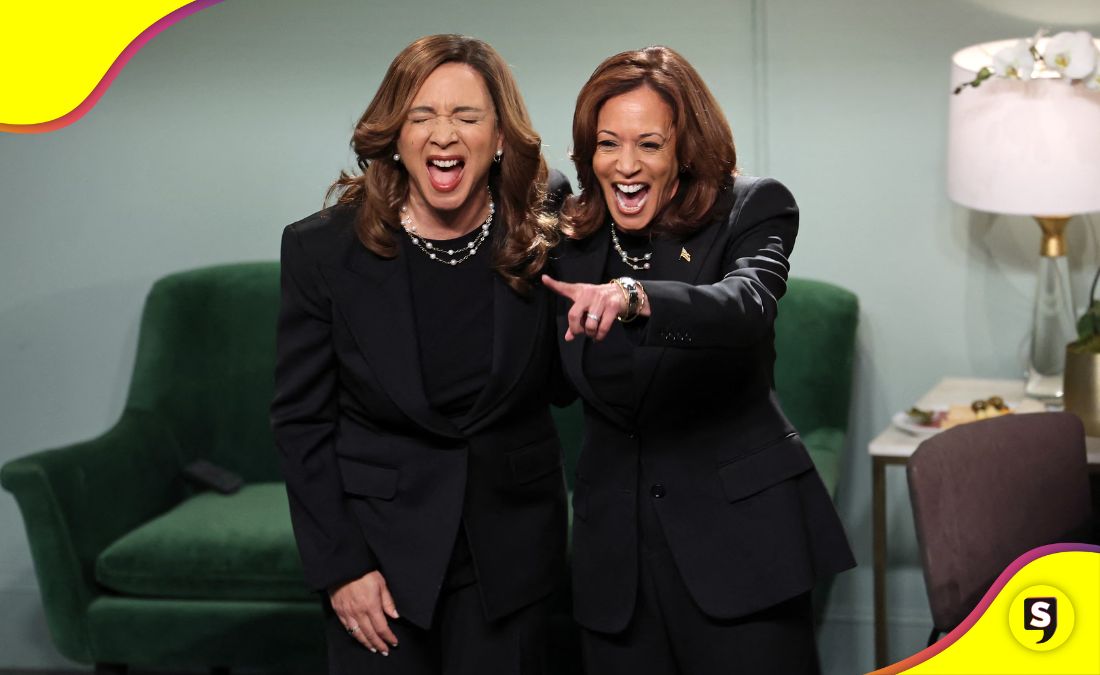 sketch de kamala Harris Saturday