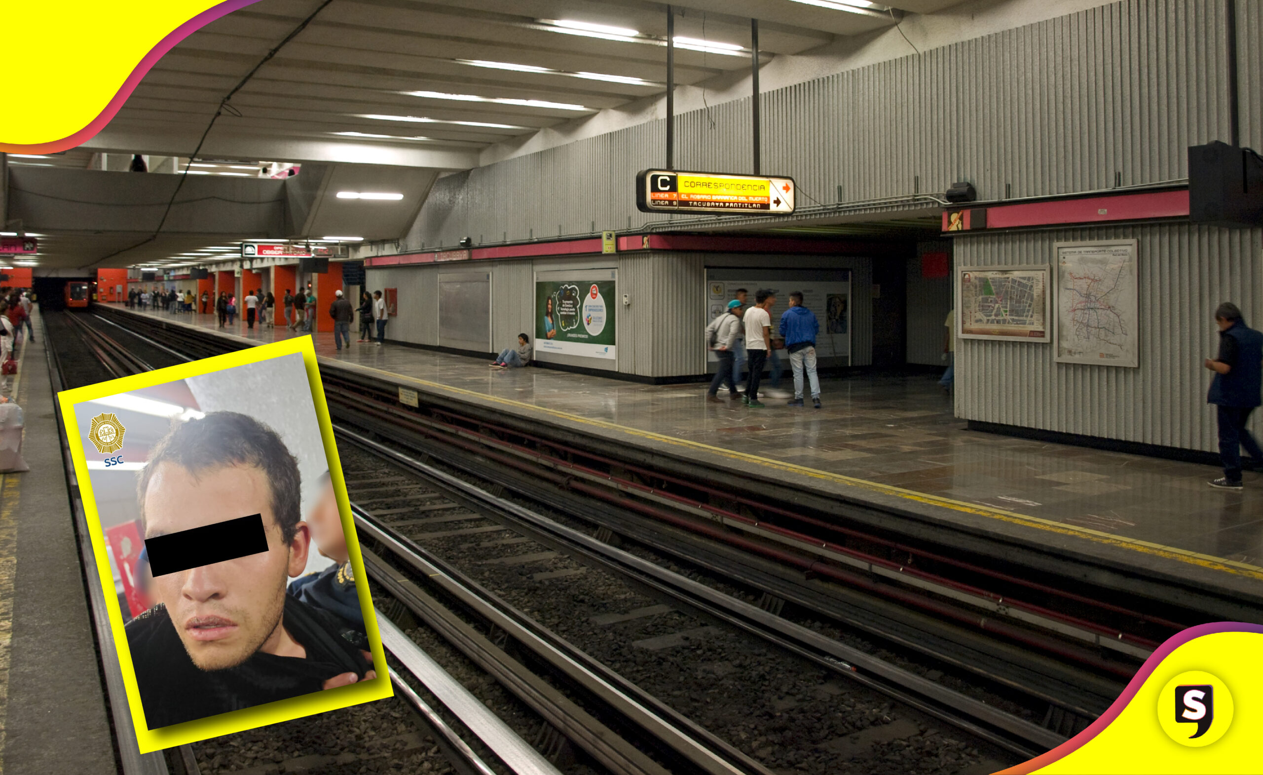 persona apuñalar a usuarios del Metro