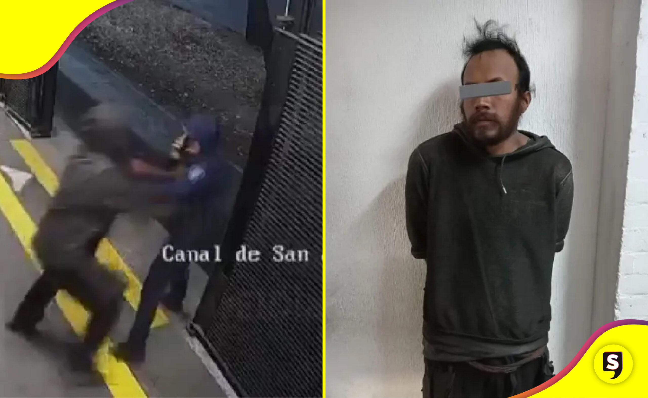 policía a carril de Metrobús
