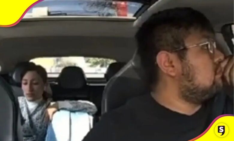 mujer amenaza conductor de Uber