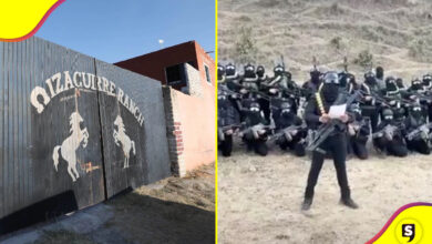 CJNG rancho en Teuchitlán montaje