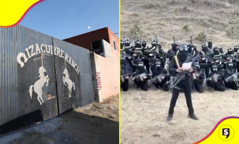 CJNG rancho en Teuchitlán montaje