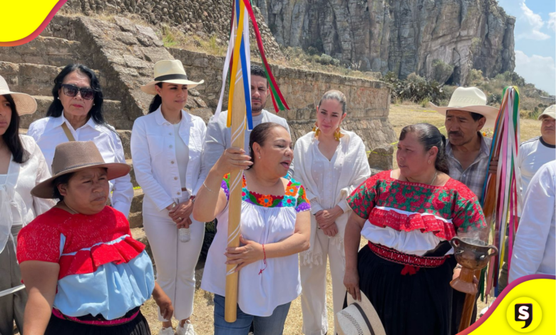 Lorena García reforzó su compromiso con las tradiciones indígenas y la cultura local de Huapalcalco.
