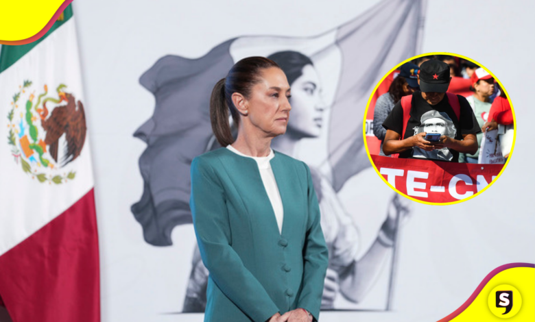 Claudia Sheinbaum propone congelar la edad de jubilación para maestros de la CNTE, una medida clave para atender sus demandas