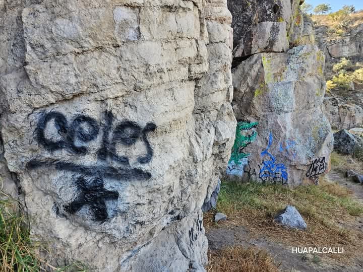 Huapalcalco: Vandalismo en zona arqueológica indigna a Tulancingo