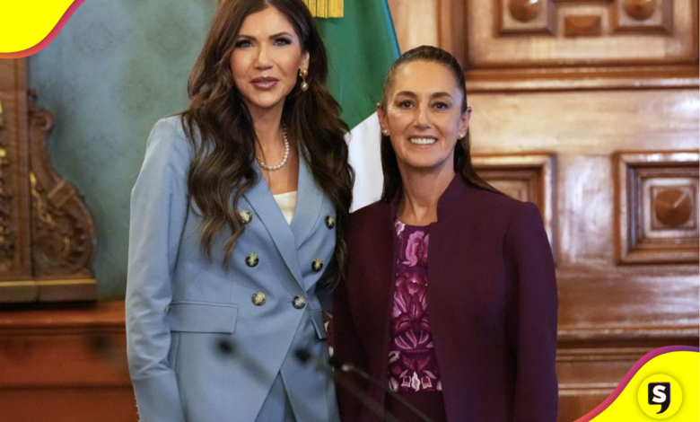 Kristi Noem y Claudia Sheinbaum analizaron la cooperación bilateral en seguridad y migración
