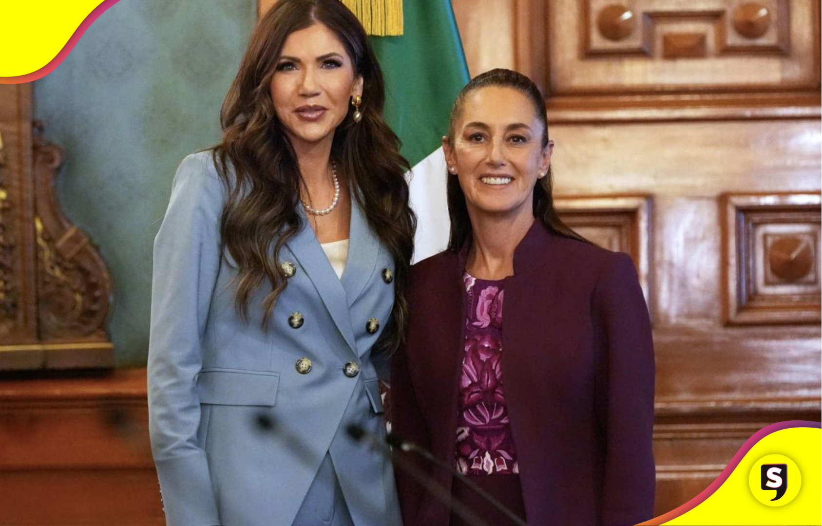Kristi Noem y Claudia Sheinbaum analizaron la cooperación bilateral en seguridad y migración