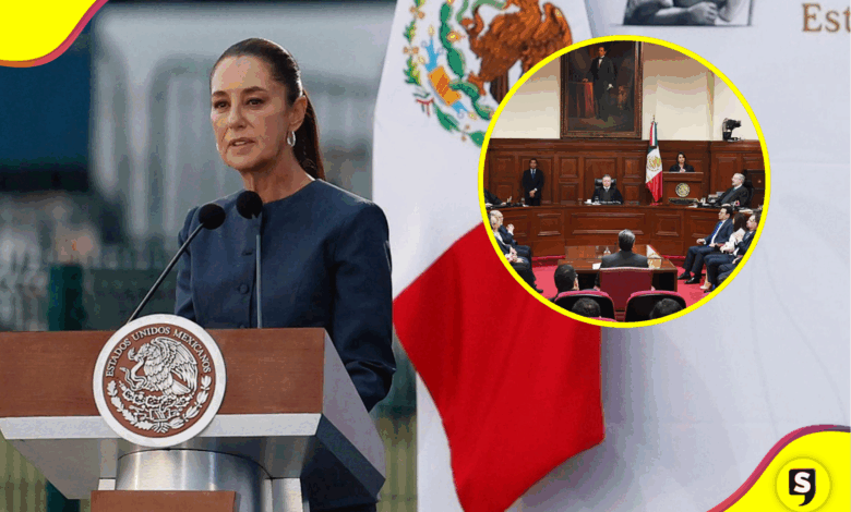 Claudia Sheinbaum solicita al Tribunal Electoral invalidar candidatos judiciales con vínculos al narcotráfico.