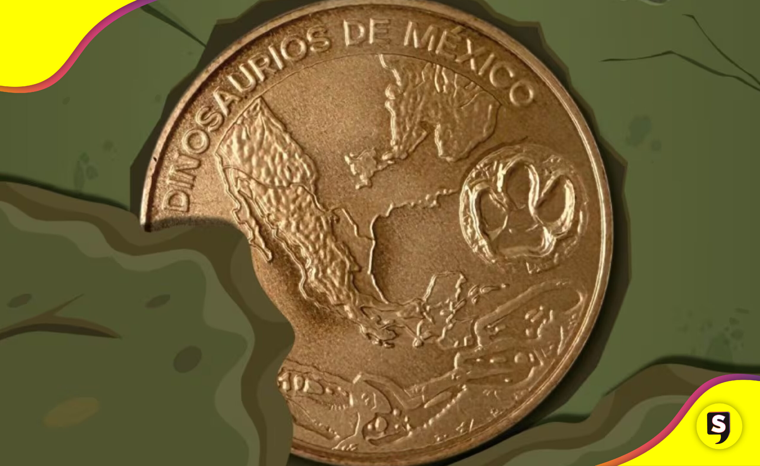 colección de monedas de dinosaurios