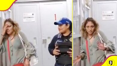empleada del metro ebria