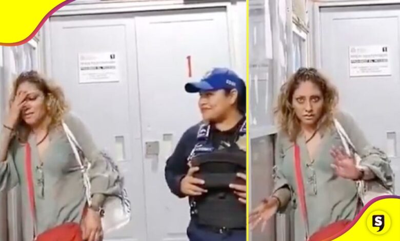 empleada del metro ebria