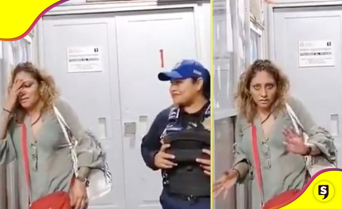 empleada del metro ebria