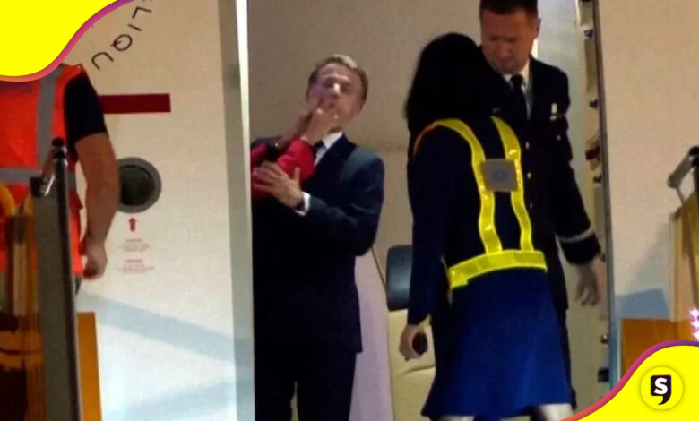 Esposa de Macron lo cachetea