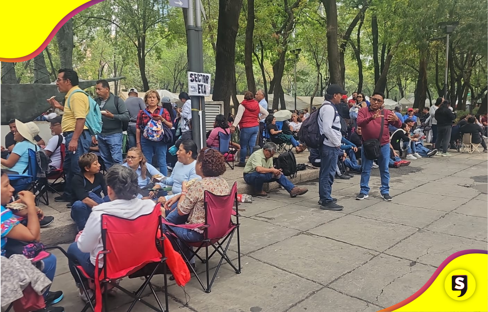 Maestros de la CNTE mantienen bloqueos en Paseo de la Reforma