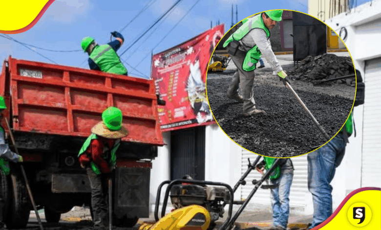 El gobierno de Tulancingo invierte 7.5 MDP en bacheo para reparar calles
