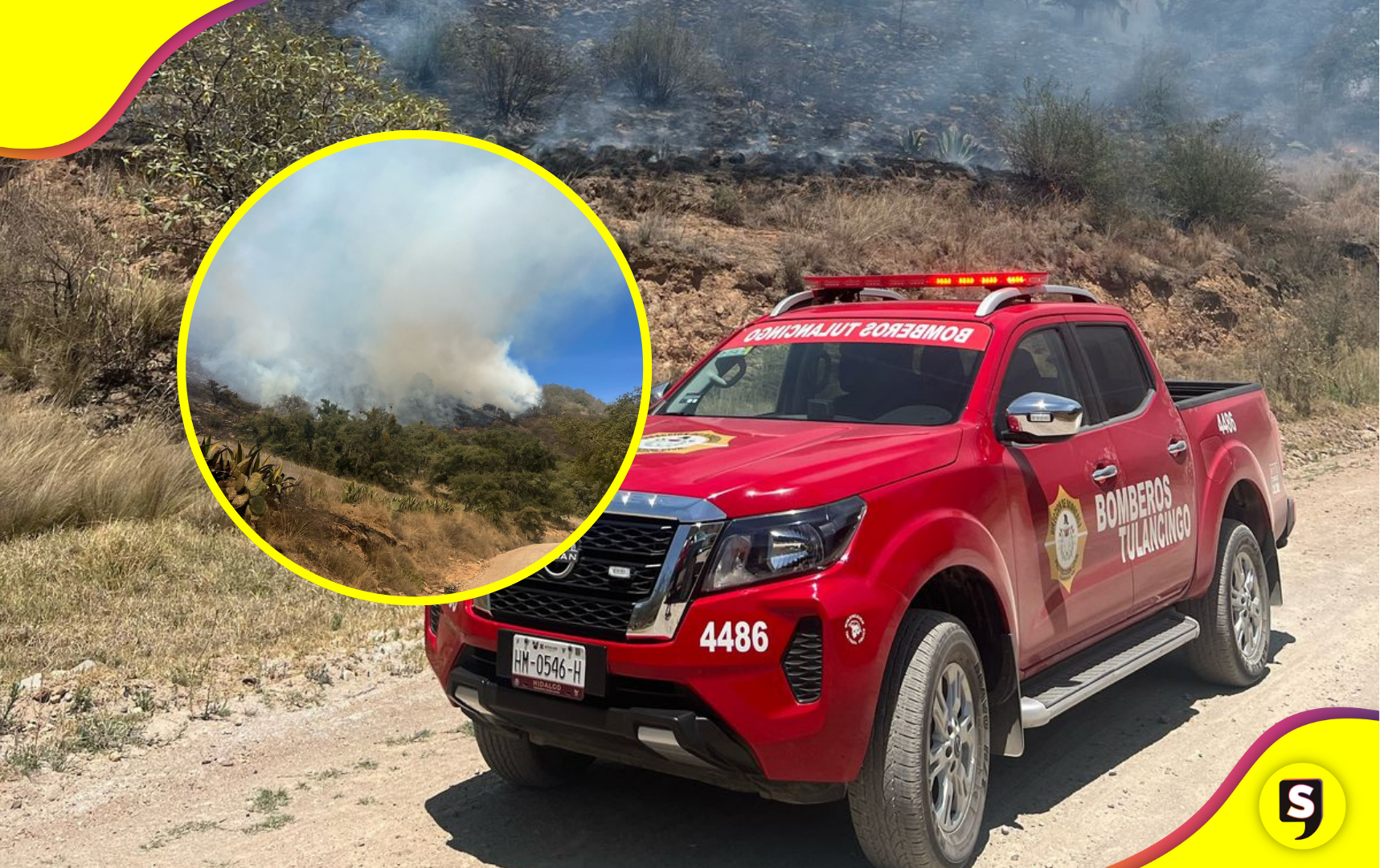 70 voluntarios y bomberos combatieron un incendio forestal en Tulancingo