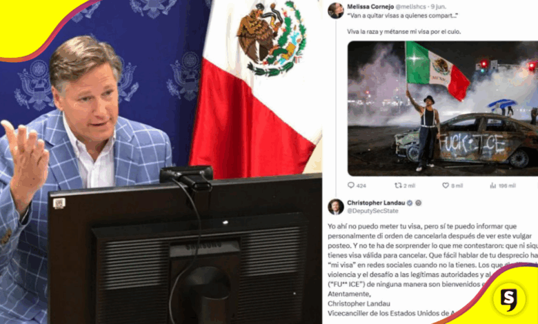 Christopher Landau, subsecretario de EU, ordenó la cancelación de visa a Melissa Cornejo, consejera de Morena