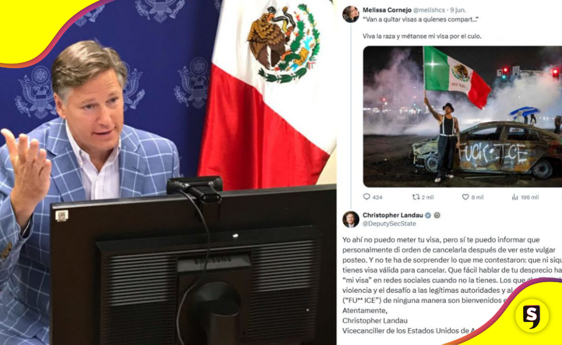 Christopher Landau, subsecretario de EU, ordenó la cancelación de visa a Melissa Cornejo, consejera de Morena