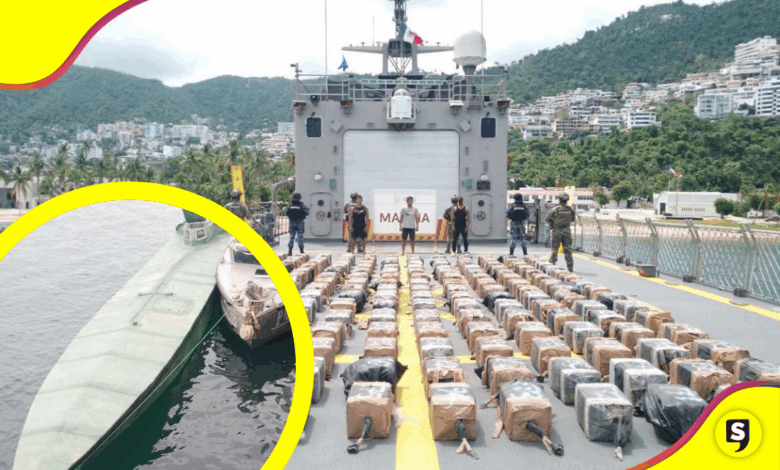 Marina asegura 3.5 toneladas de cocaína en costas de Guerrero