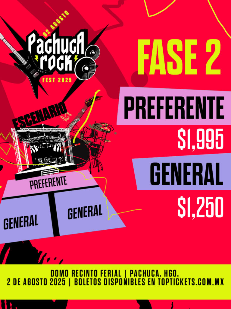 SubrayadoMx - Pachuca Rock Fest 2025: Lineup + Boletos + Outfits