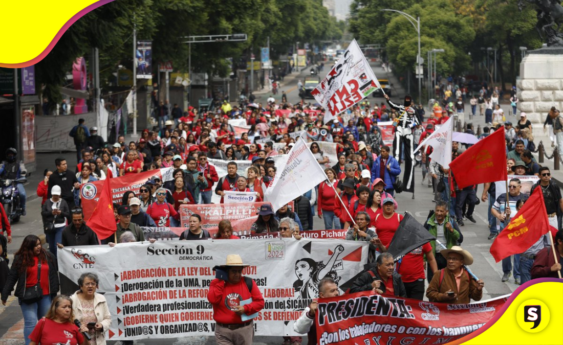CNTE exige en CDMX abrogación de la Ley del ISSSTE