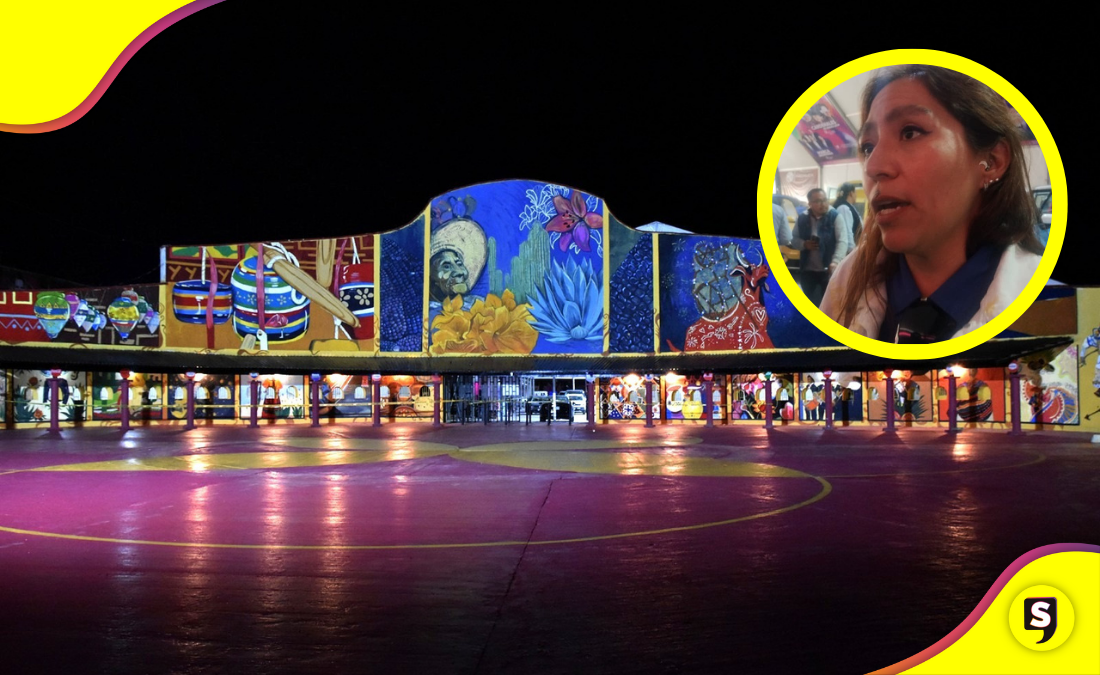 Carmina Orta y su arte mural transforman la Feria de Tulancingo
