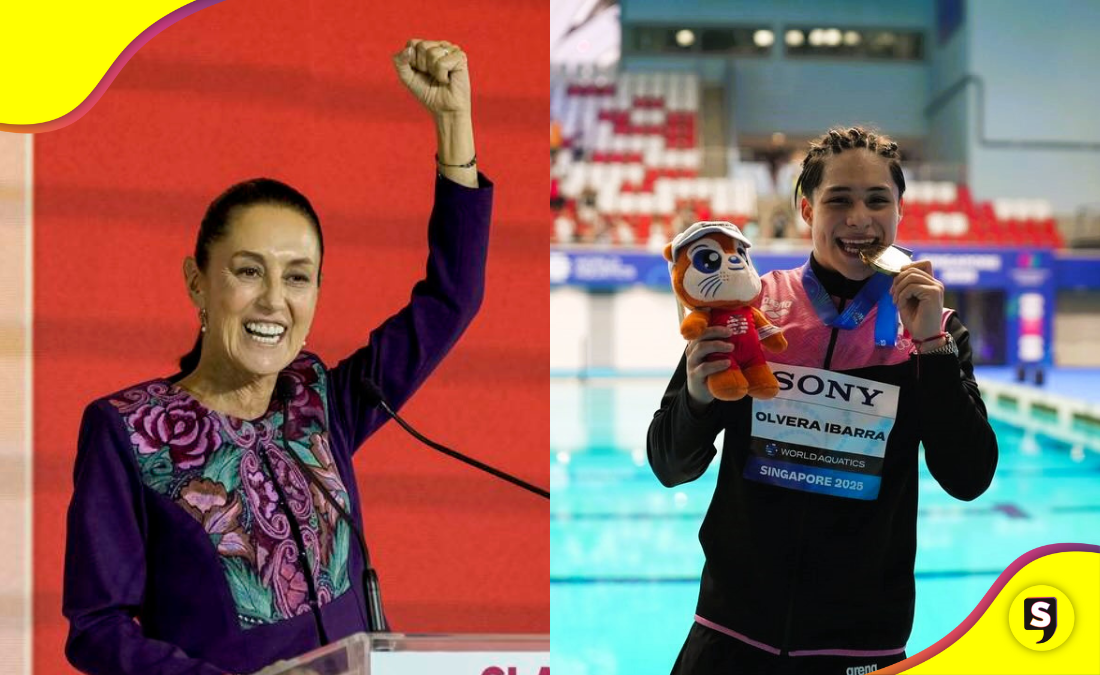Sheinbaum recibe a Osmar Olvera y clavadistas tras histórico Mundial