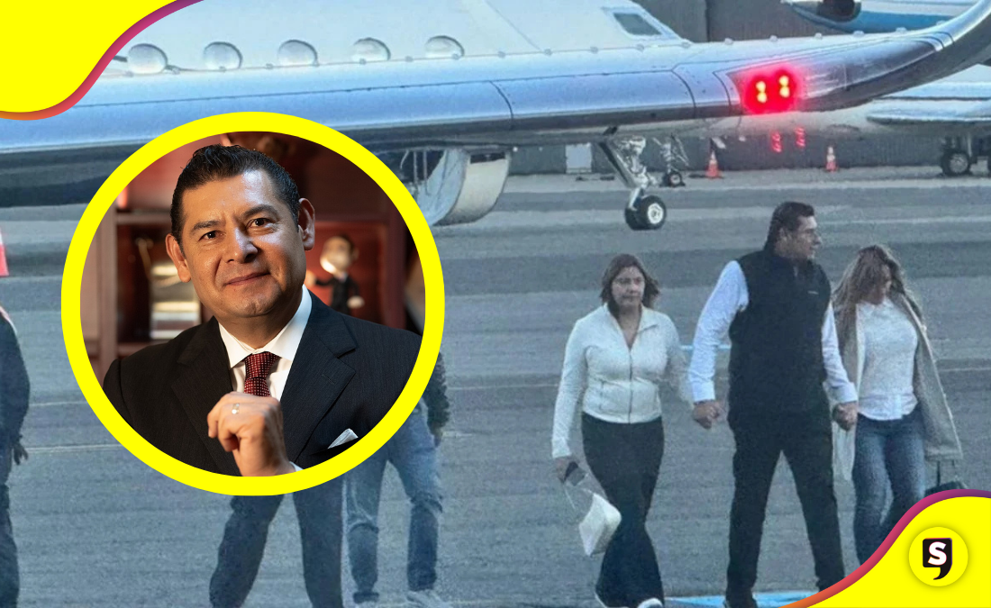 Armenta viaja en jet privado y desata polémica