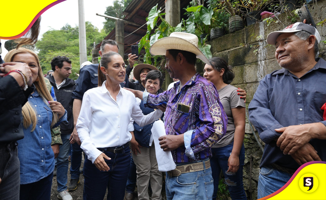 Claudia Sheinbaum reporta 100 mil viviendas dañadas por lluvias