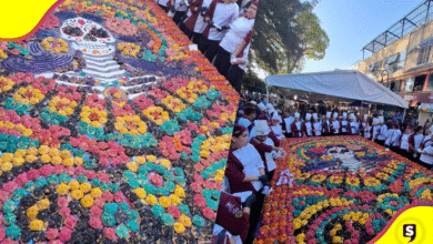 Rompen récord en Tulancingo con Catrina Monumental de pan de muerto