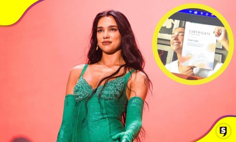 Dua Lipa certificado de español