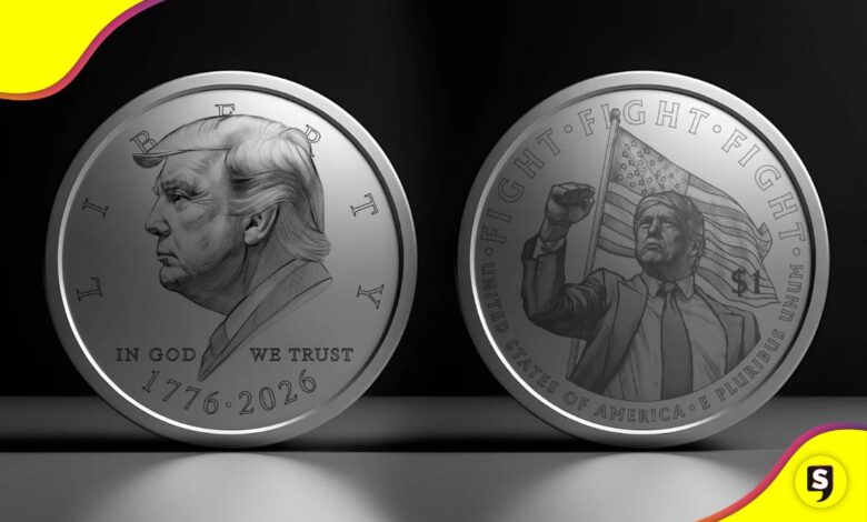 Trump en monedas conmemorativas