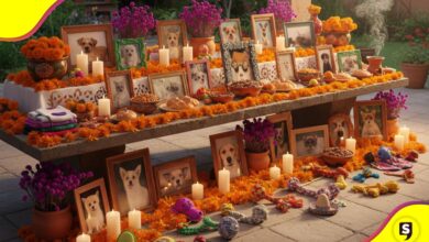mascotas Día de Muertos