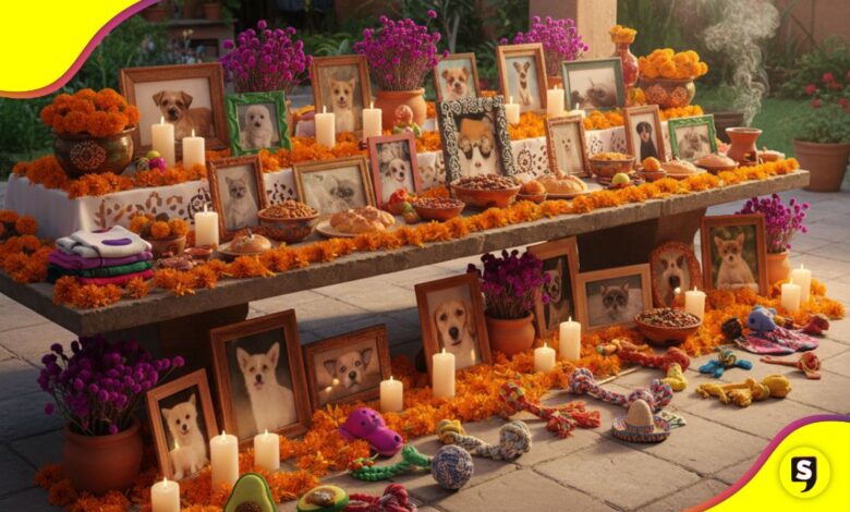 mascotas Día de Muertos