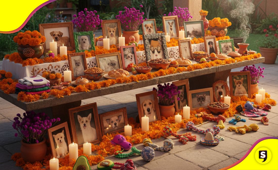 mascotas Día de Muertos