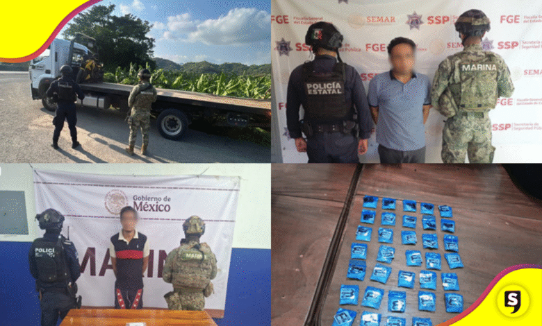 Marina detiene a 22 personas en Colima