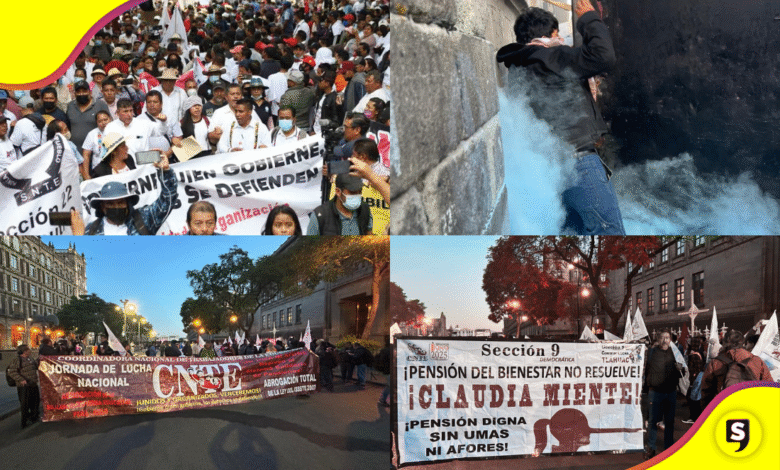 Movilizaciones de la CNTE causan afectaciones en la CDMX