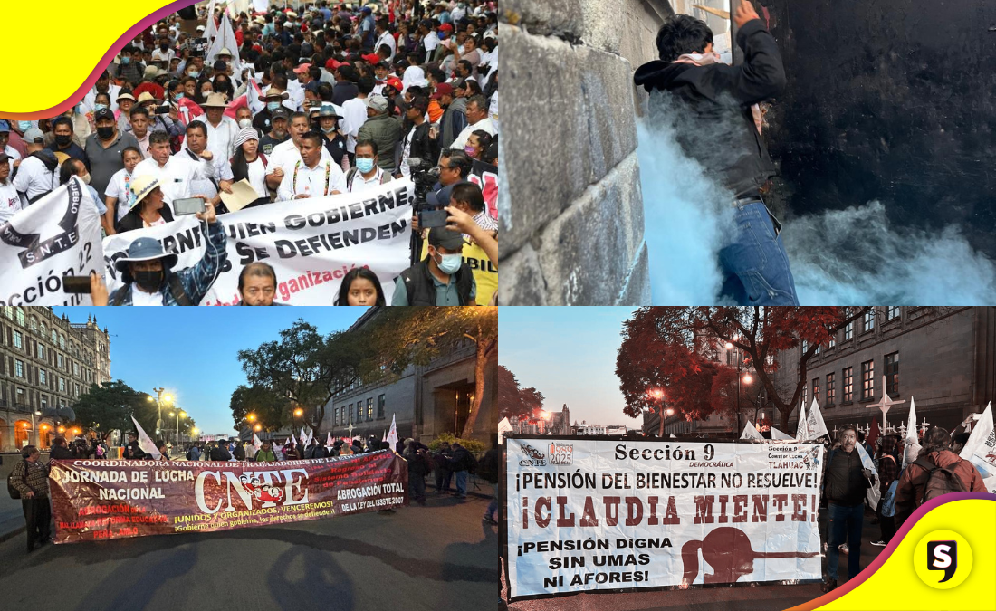 Movilizaciones de la CNTE causan afectaciones en la CDMX