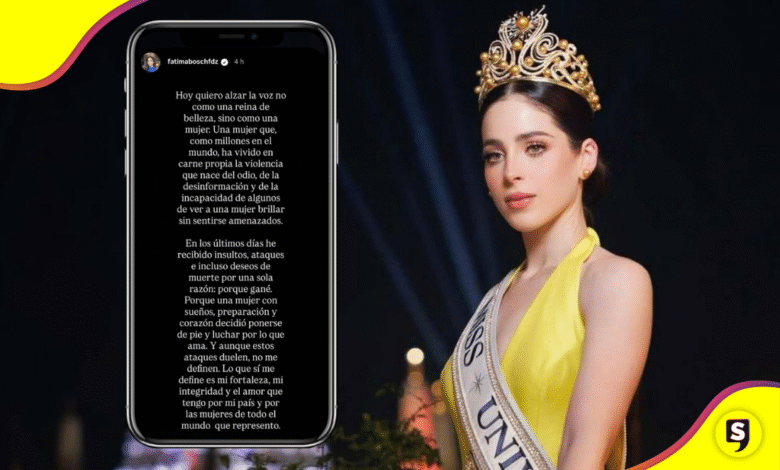 Miss Universo Fátima Bosch denuncia mensajes de odio en redes