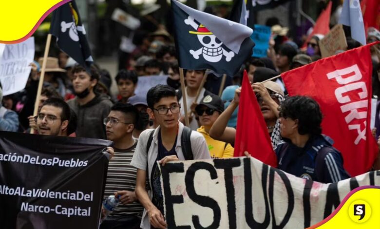 pocos manifestantes de la Generación Z