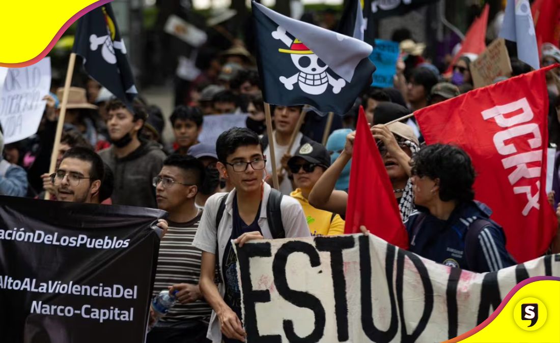 pocos manifestantes de la Generación Z