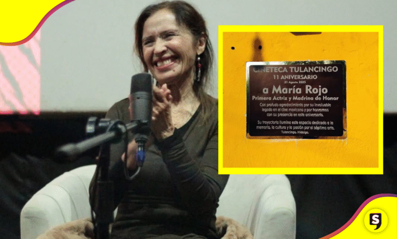María Rojo celebra 11 años de la Cineteca Tulancingo con charla y placa en su honor