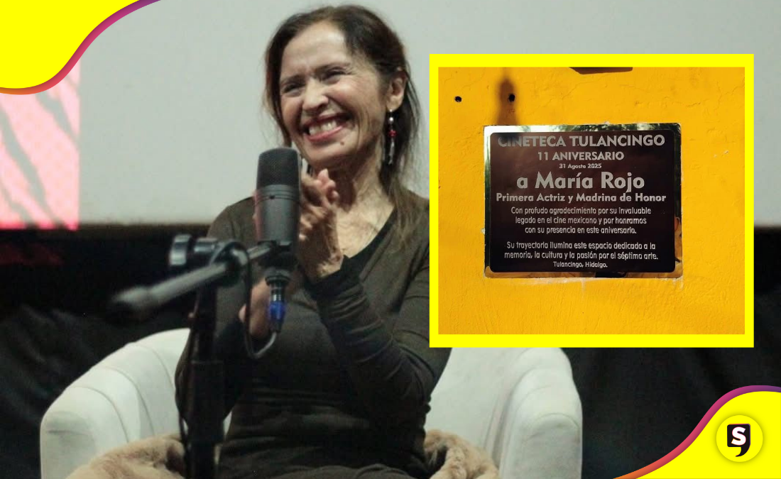 María Rojo celebra 11 años de la Cineteca Tulancingo con charla y placa en su honor