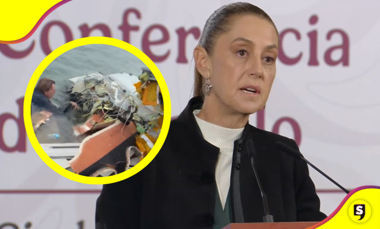 Sheinbaum lamenta muerte de cinco en avioneta de la SEMAR