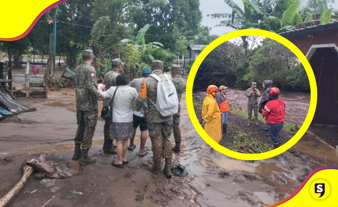 Protección y SSPC despliegan personal por las lluvias en Veracruz