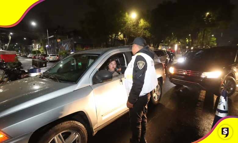 Detenidos por alcoholímetro en CDMX cerca de mil conductores