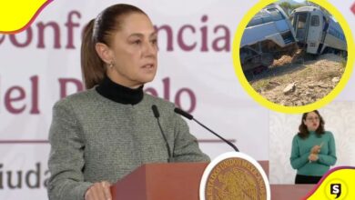 mañanera con luto por el Tren Interoceánico