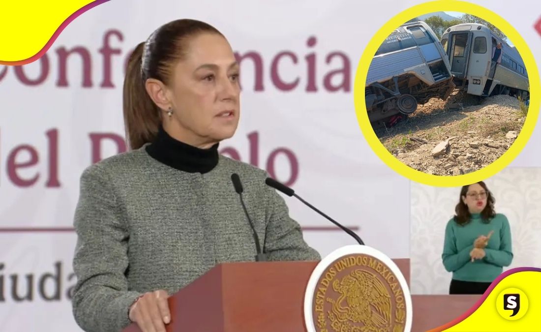 mañanera con luto por el Tren Interoceánico