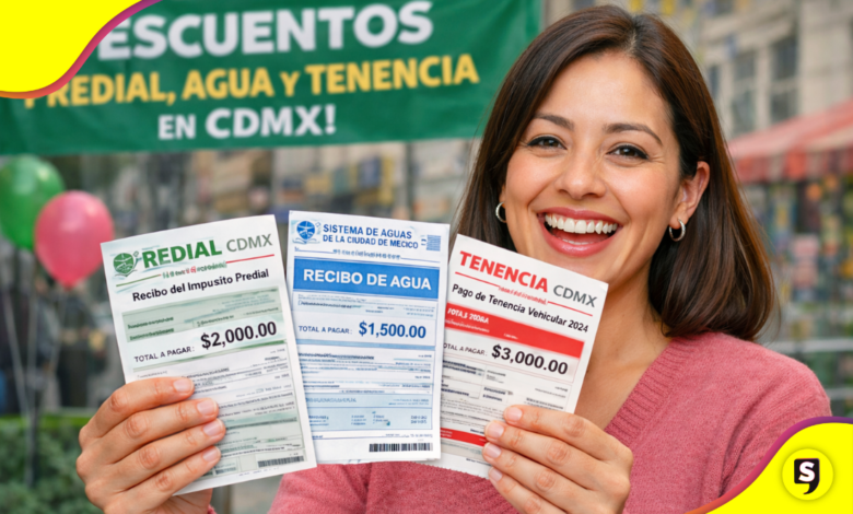 Descuentos en predial, agua y tenencia en CDMX para 2026